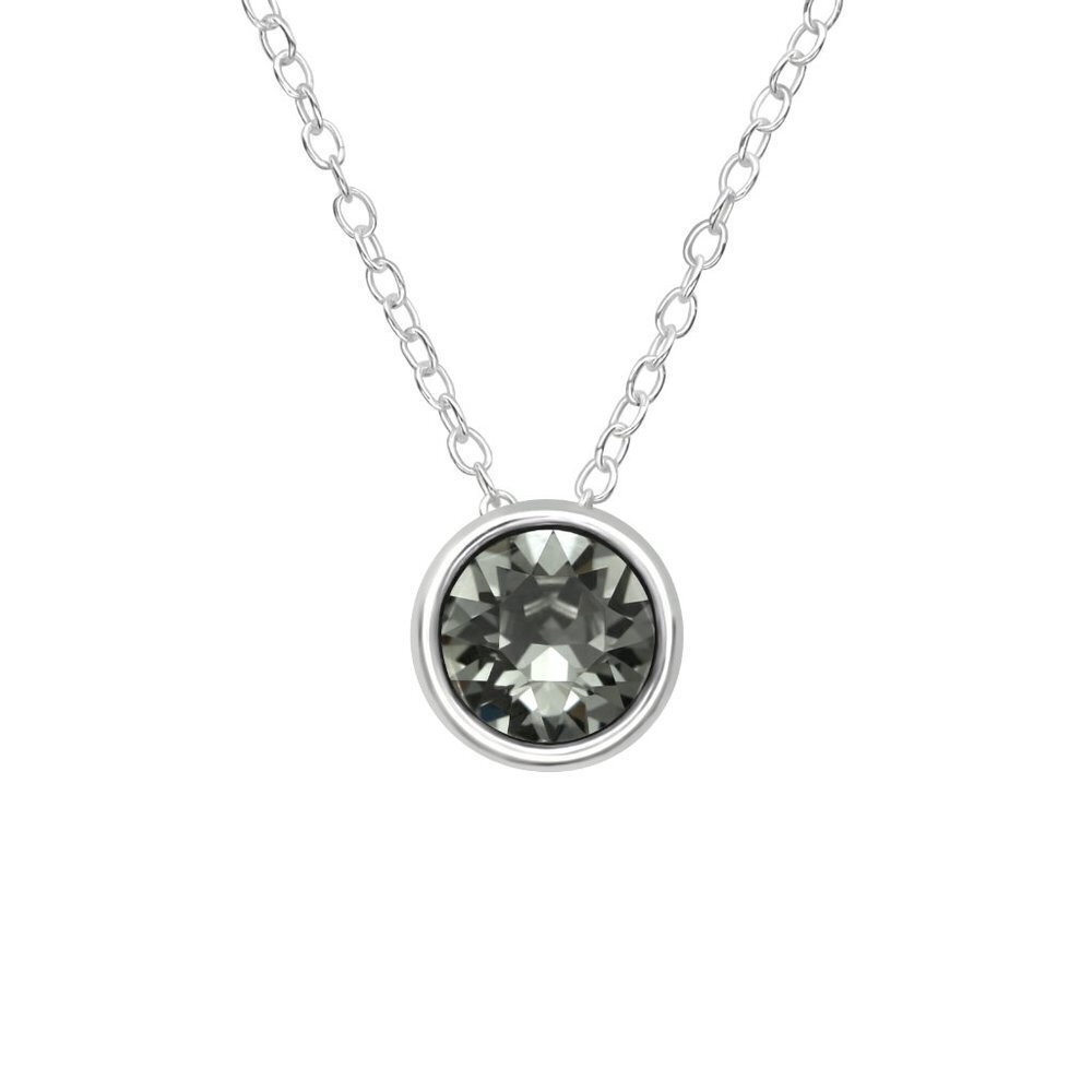 Sterling Silver Black Diamond Necklace